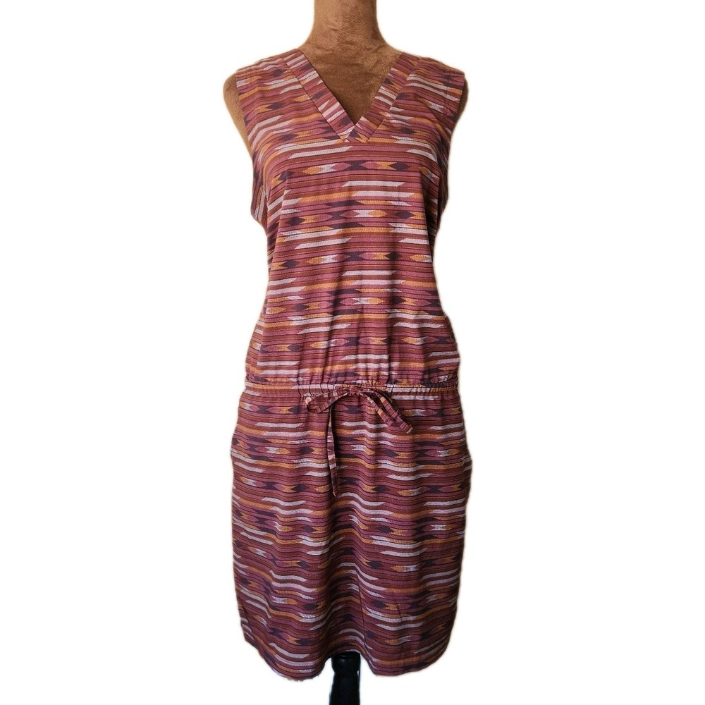 Toad&Co Mulberry Stripe Sleeveless Drawstring Dress